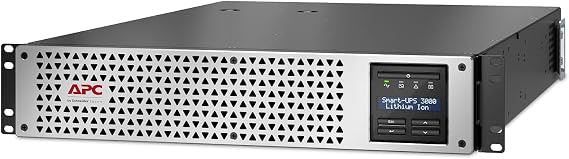 APC 3000VA Lithium Ion UPS, SMTL3000RM2UC, Pure Sine Wave Rackmount UPS, 120V Uninterruptible Power Supply