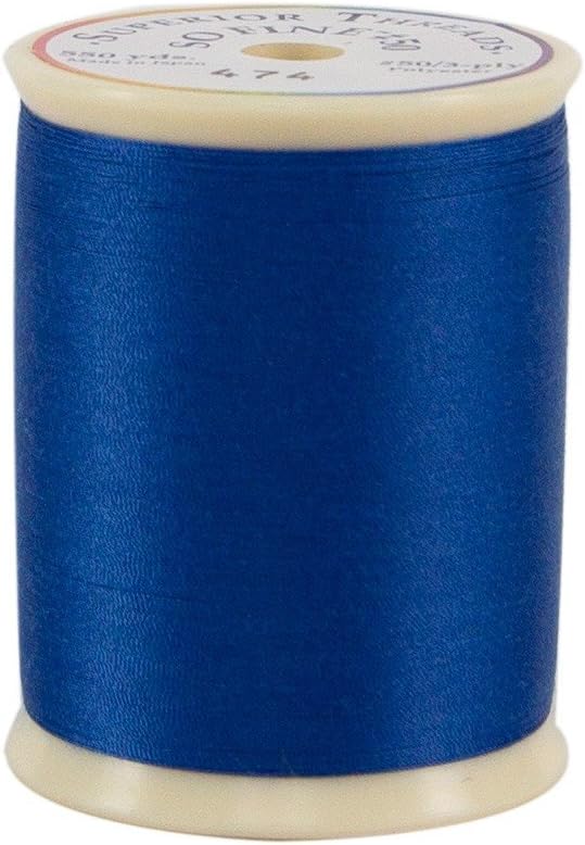 Superior Threads So Fine 3-Ply 50 Weight Polyester Sewing Thread Spool - 550 Yards (#474 Billings Blue)