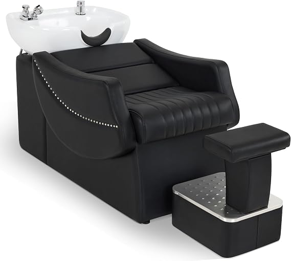 BarberPub Shampoo Bowl and Chair Set for Salon, 9115
