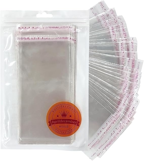 100 PCS Cake Money Box Transparent Bags, Money Pull Out Plastic Bags, Clear Self Sealing Cellophane Bags, Self Adhesive Resealable Bags, 3.1 x 7 in