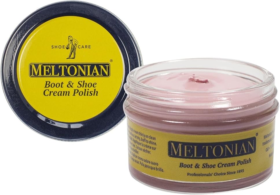 Meltonian Cream Shoe Polish, Boot Polish, Leather Shoe Polish Oil Based with Beeswax, Restores and Protects, Over 60 Colors