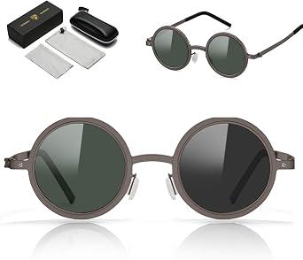 Ultralight Sunglasses Adjustable Tint Polarized ND Filter Lenses 1-9 Gear Round Frame for Men