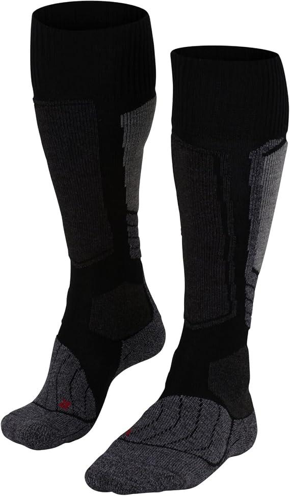 FALKE Women's SK1 Comfort Ski Socks, Thick, Quick Dry, Merino Wool Silk, 1 Pair