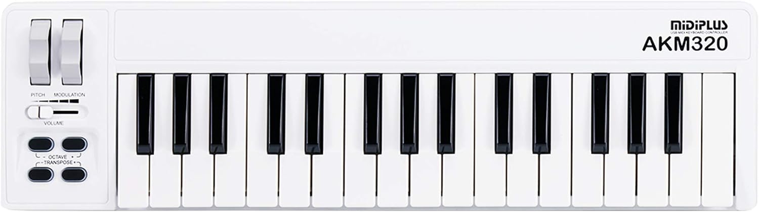 AKM320 White Midi Keyboard Controller DTM Classic Soft Cubase LE Included