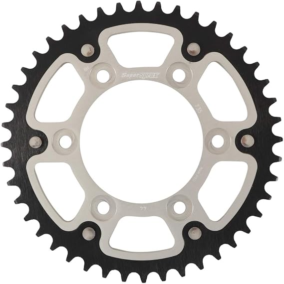 Supersprox - Sliver Stealth Sprocket, 44T, Chain Size 520, Rst-735-44-Slv