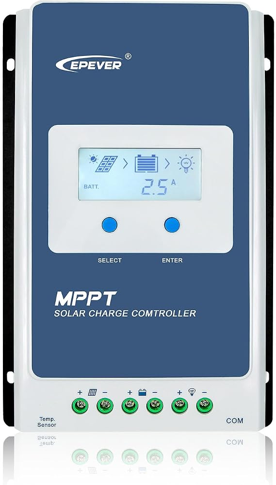 EPEVER MPPT Solar Charge Controller 30A 12V 24V Auto Max PV 100V