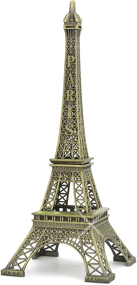 City-Souvenirs 15 Inch Metal Eiffel Tower Statue Replica Model of Paris, Center Piece Statues 38cm