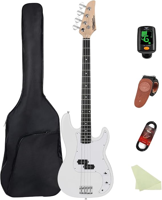 Electric Bass Guitar Beginner Kit 4 String Solid Body