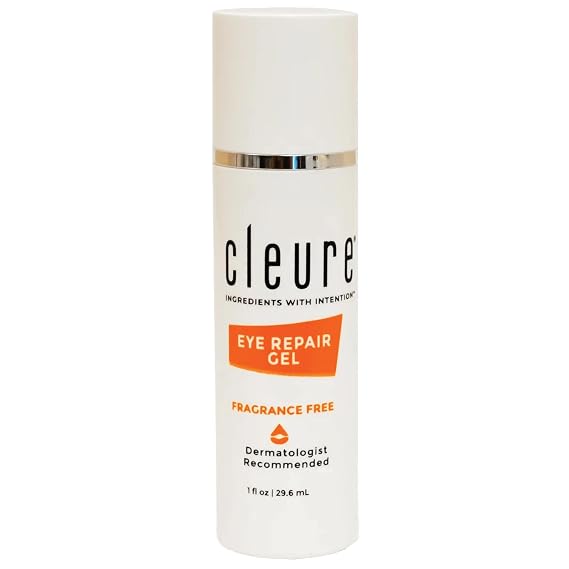 Cleure Anti-Aging Eye Gel, Hydrating Eye Serum (1 fl oz) | Gentle Under Eye Serum for Wrinkles & Dry, Sensitive Skin - Fragrance free, Hydrating Serum, Made in the USA