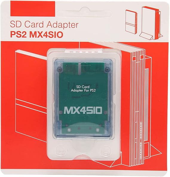 MX4SIO SIO2SD TF Card Reader Adapter for Memory Card, TF Adapter, Memory Card Adapter, Hand Made Stable Replacement Memory Card Reader for (Transparent Blue)