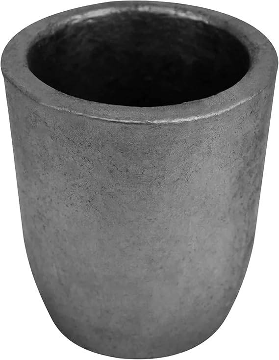 Clay Graphite Crucible, Silicon Carbide Graphite Crucibles for Metal Melting Casting Refining Gold Silver Copper Brass Aluminum (#2-2KG)