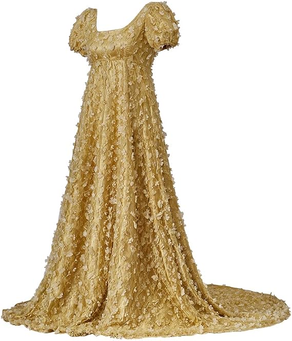 Daphne Cosplay Costume Women's Deluxe Lace Regency Dress