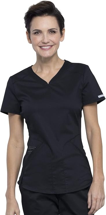 Cherokee Revolution Scrub Top for Women V-Neck 2 Pockets Classic Fit
