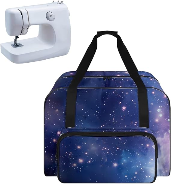 Galaxy Sewing Machine Tote Bag Sewing Machine Carrying Case with Multiple Storage Pockets Handbag Sewing Accessories Tote Carrier for Notions & Crafts
