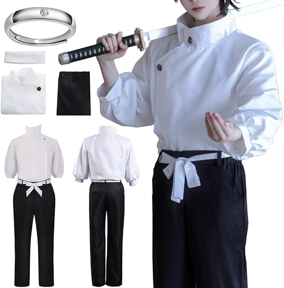 Men Costume Uniform School Uniform Full Set Halloween Outfit