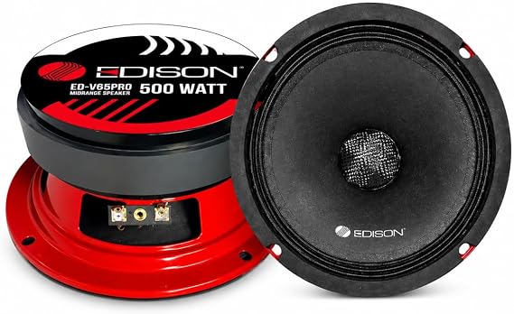 Edison ED-V65PRO 6.5" (16 cm) Karbon Göbek Midrange Hoparlör 250W RMS 99dB 1.5" Voice Coil 4 Ohm