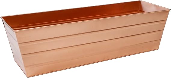 Achla Designs Copper Plated Flower Box, Large
