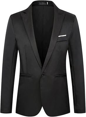 Mens Casual Blazer One Button Sport Coat Slim Fit Lightweight Suit Blazer Jacket