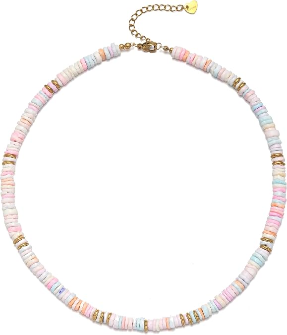 Puka Shell Necklace Summer Hawaiian Beach Surfer Seashell Necklace