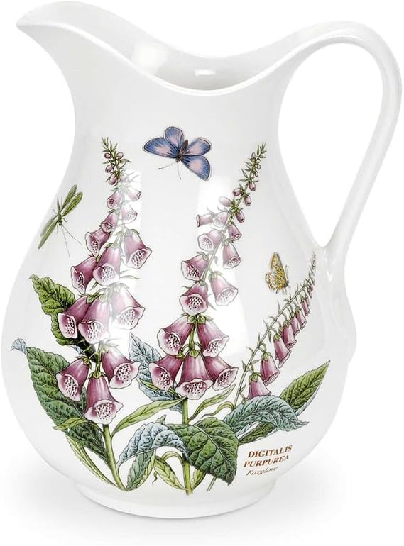 Portmeirion x Botanic Garden Jug - 3 Pint, Made in England Earthenware, Suitable for Serving Juice, Tea, or Water, Floral Motif, Dishwasher & Microwave Safe