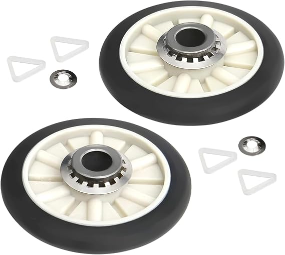 Seentech 349241T Dryer Drum Roller Kit - Exact fit for Whirlpool KENMORE SEARS clothes dryers - Replaces: AP3098345, 337089, 3389901, 3397588, 3397590, 340352