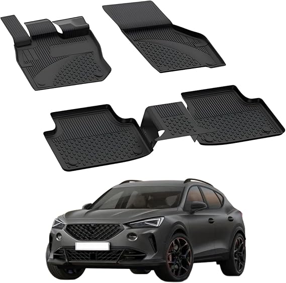 Sahler Floor Mats for Cupra Formentor 2020-2024 | Custom Fit Floor Liner for Cars | Premium Quality Car Mats Black | Odorless All Weather Waterproof Durable 4.5D Liner