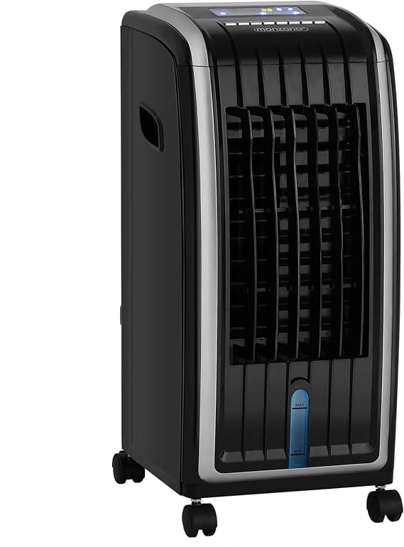 MONZANA® 4in1 Portable Air Cooler Conditioner | Water & Ice Cooling | 5L Tank | Air Conditoning | Mobile Unit | Black