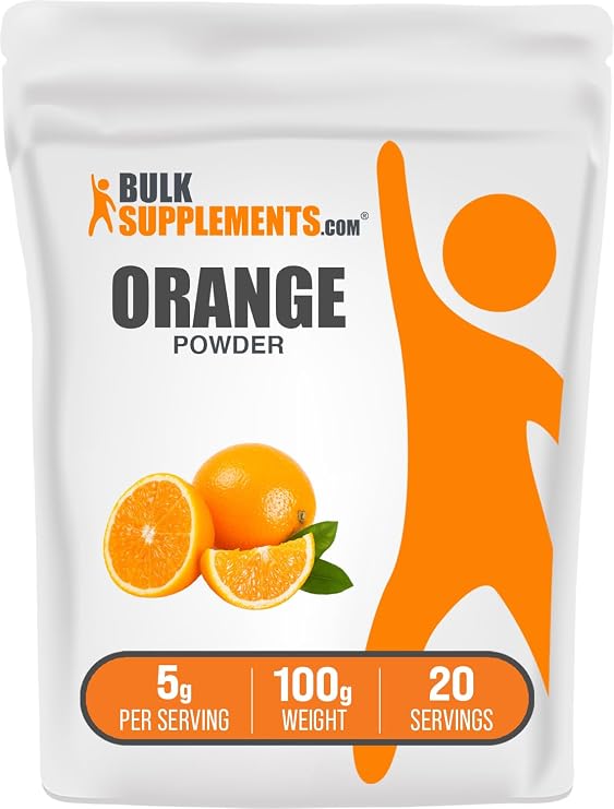 Orange Powder - Orange Fruit Powder, Nutrient-Rich Flavoring - Gluten Free, 5g per Serving, 100g (3.5 oz) (Pack of 1)