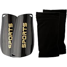 Thyonta Football Shin Guards, Shin Guards + High Elastic Sleeves, Protect the Leg to Reduce Impact Force Protective Football Equipment for Boys and Girls