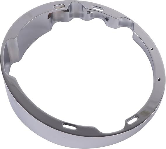 7 Chrome Raked Headlight Bezel for Harley 26 30 Front Wheels