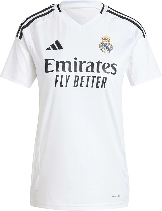 adidas Real Madrid CF Womens Home Jersey 2024/25 (US, Alpha, X-Small, Regular, Regular, White)