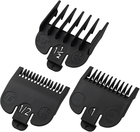 3 Pack Replacement Hair Clipper Guards 1.5/3/4.5mm for Wahl & Babyliss