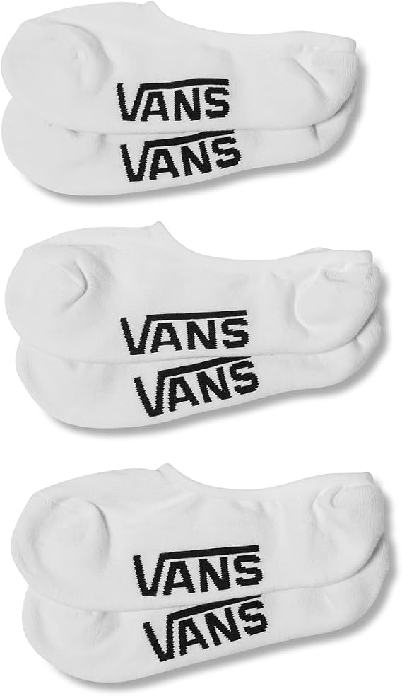 Vans Unisex Classic No Show Socks (3-Pack) - Extra Low Cut, Soft & Stretchy, Everyday Sock for Men's & Women's Low-Top Shoes