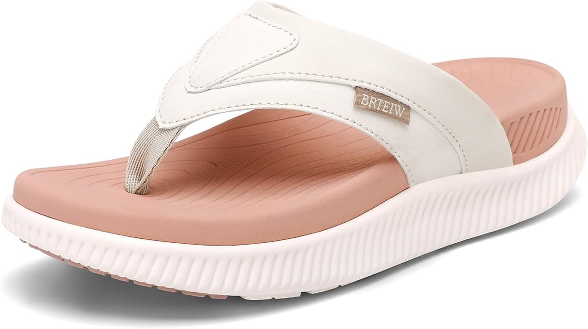 Women's Orthotic Cushion Flip Flops Recovery Walking Sandals with Plantar Fasciitis Arch Support Thick Yoga Mat Thong Sandals