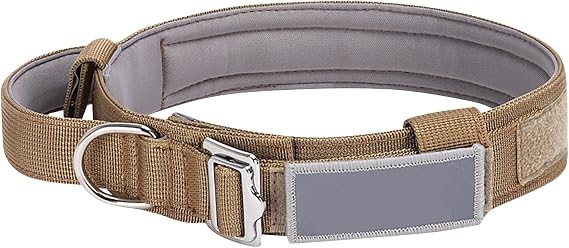 Dog Collar Reflective, Durable Adjustable Quickrelease Dog Collar Reflective with Metal Buckle,Breathable Nylon Neoprene Padded Dog Collars for Medium Dogs for Small Medium Large Dogs