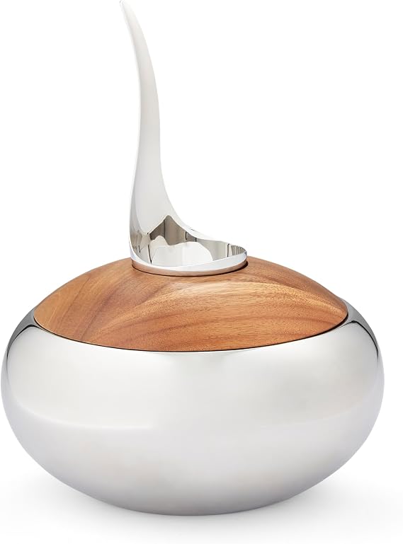 nambe Scoop Ice Bucket | Insulated Ice Bucket with Lid and Ice Scoop | Stainless Steel Chiller for Cocktail Bar, Parties Barware and Serve ware | Home Bar & Bar Cart Accessory | Dishwasher Safe