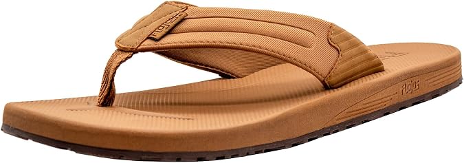 Flojos Lazaro Men's Sandal, Two Tone Lycra + Faux Leather Strap