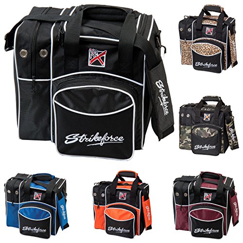 KR Strikeforce Flexx Single Tote Bowling Bag with Side Shoe Compartment and Front Accessory Compartment