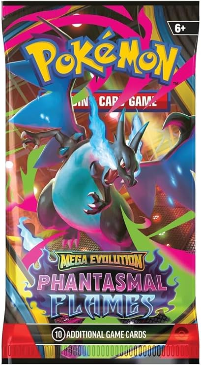 Pokemon TCG: Mega Evolution - Phantasmal Flames Booster Pack (10 Cards)