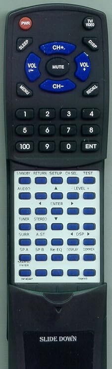 Replacement Remote Control for ONKYO TXDS595, 24140447, RC447M