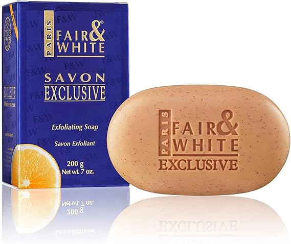 Fair and White Exclusive Exfoliating Soap | 7 oz / 200 g | Skin Brightening Bar for Uneven Skin Tone