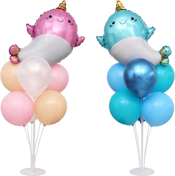 Under The Sea Whale Table Centerpiece Balloon Stand Kit 2 Sets