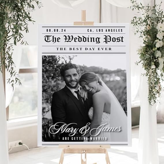 Personalized Wedding Welcome Sign, Welcome To Our Wedding Sign, Custom Couple Photo, Weddings Signs Board, Weddings Outdoor Signs - Style 1