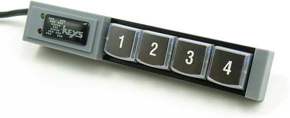 USB Programmable KVM Keypads and Keyboards (4 Key, Black)