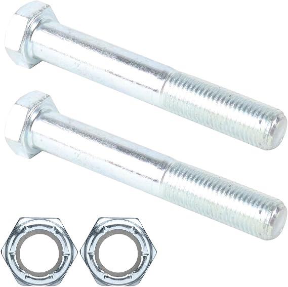 Replacement Longboard Truck Kingpin and Nut 64mm Silver Floating 2-Pack