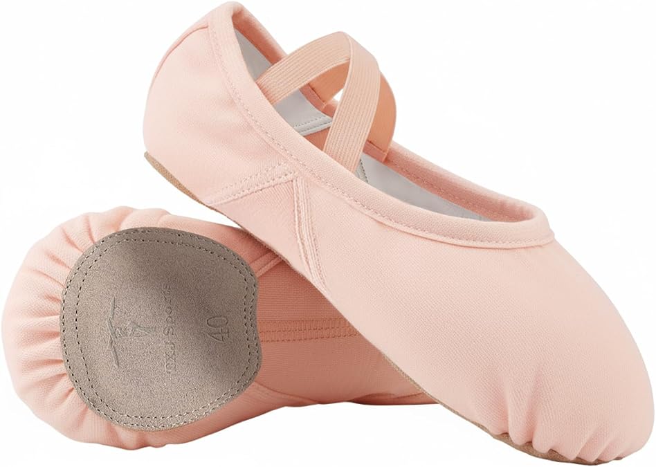 TXJ Sports Ballet Shoes for Girls Highly Stretch Ballet Slippers Split Sole Women Dance Shoes Flats for Yoga Gymnastics Performance