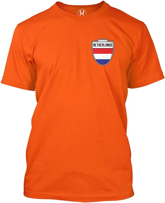 Netherlands Football Jersey - Dutch National Soccer Men's T-Shirt (Orange, Medium)