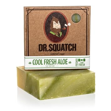 Dr. Squatch All Natural Bar Soap for Men with Zero Grit, Cool Fresh Aloe