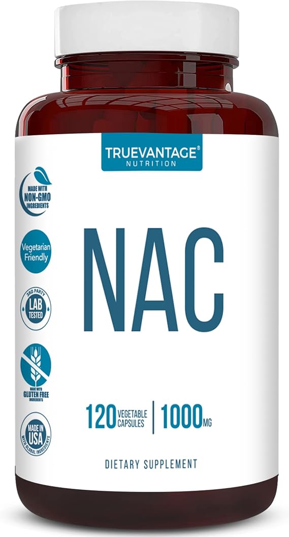 Truevantage NAC 1000 mg Supplement - N-Acetyl L-Cysteine - 60 Servings
