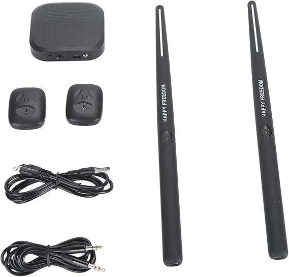 Air Drumsticks Portable Virtual Drum Kit with Motion Detection Electronic Air Drum Rock Beat Rhythm Stick Percussion Instrument Tool for Beginners